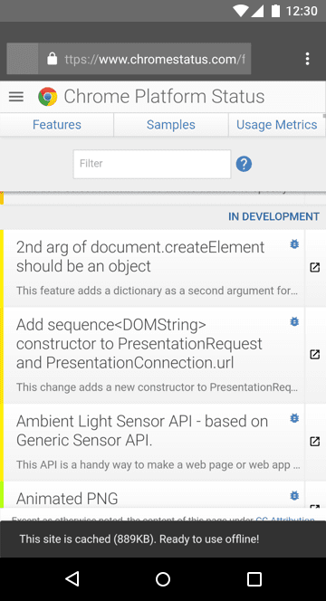 Le site d'état de Chrome est hors connexion.